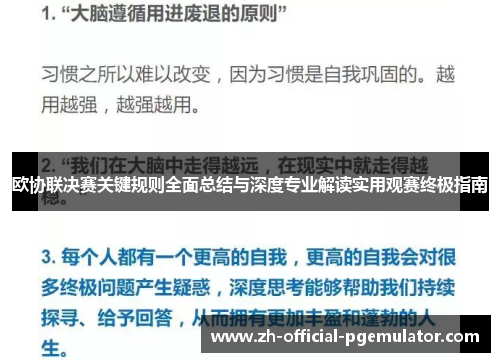 欧协联决赛关键规则全面总结与深度专业解读实用观赛终极指南 欧协联决赛关键规则全面总结与深度专业解读实用观赛终极指南